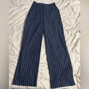Divided Navy Striped Trousers